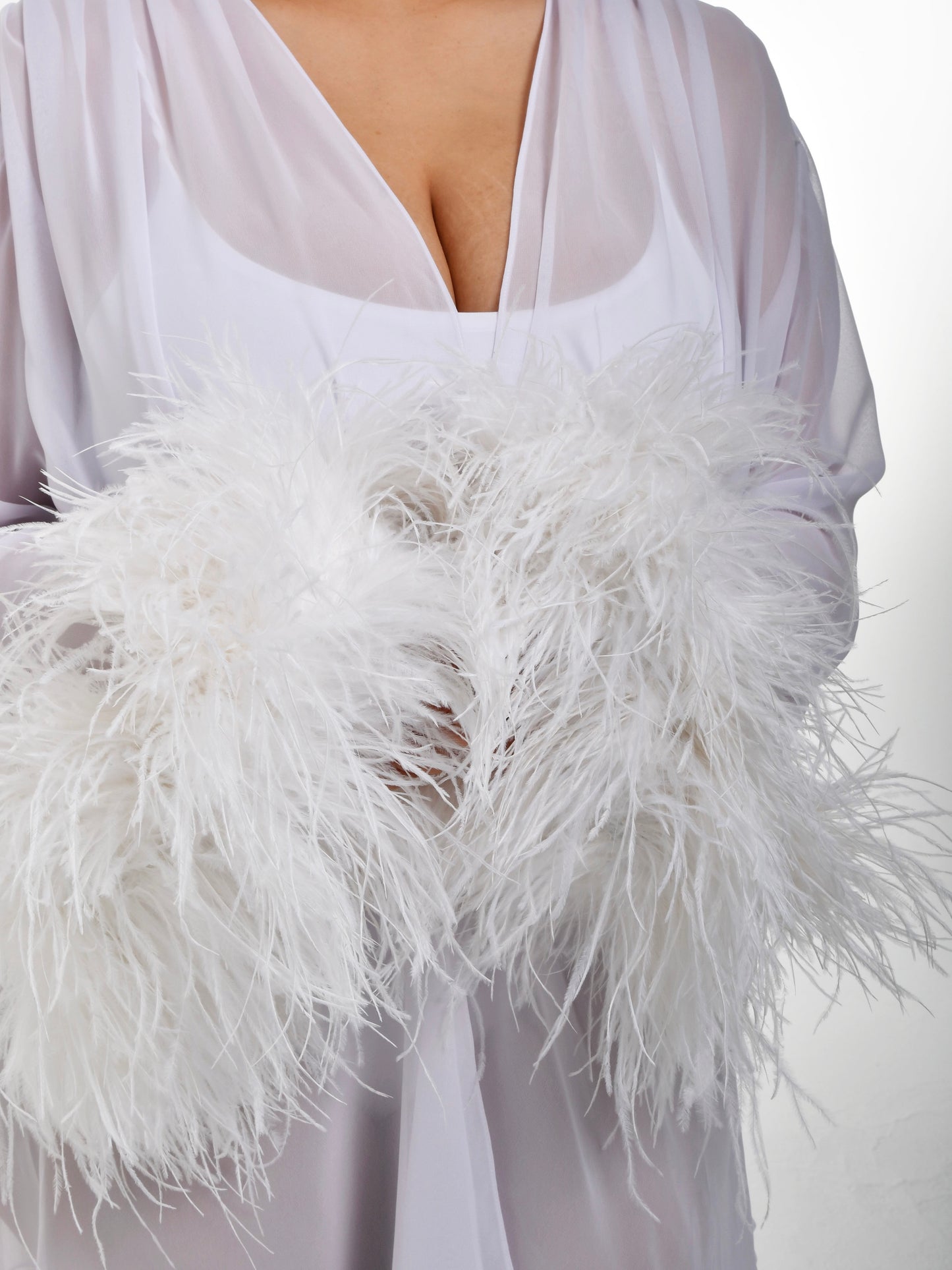 Beverly Babydoll Feather Robe