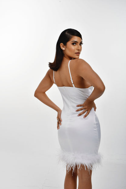 Angele Feather Slip Dress